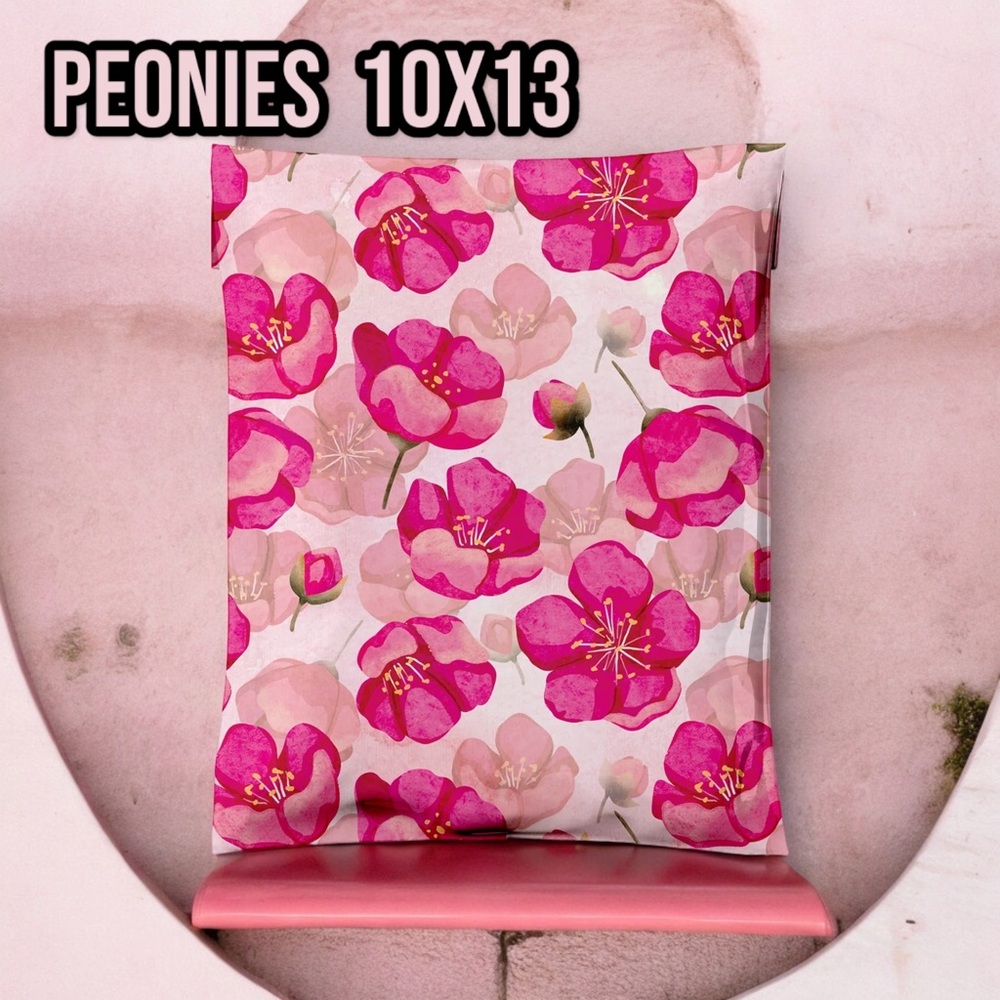 Pink Peonies Poly Mailer’s 10x13 Pack of 25 - Picture 2 of 12